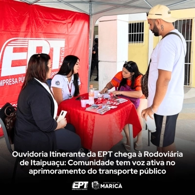 Ouvidoria Itinerante da EPT chega à Rodoviária de Itaipuaçu Comunidade