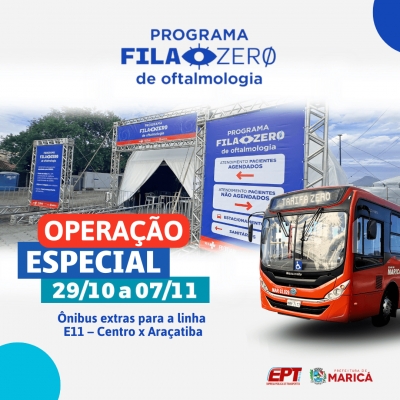 EPT realiza operação especial durante a ação oftalmológica "Fila Zero" em Araçatiba